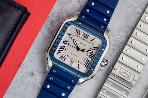 cartier santo|cartier santos blue bezel.